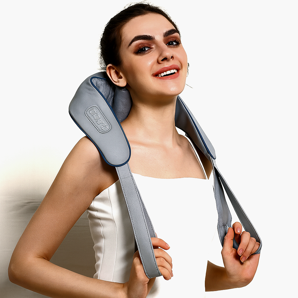 "CHEV Neck & Shoulder Massager - Deep Kneading with Heat Therapy"