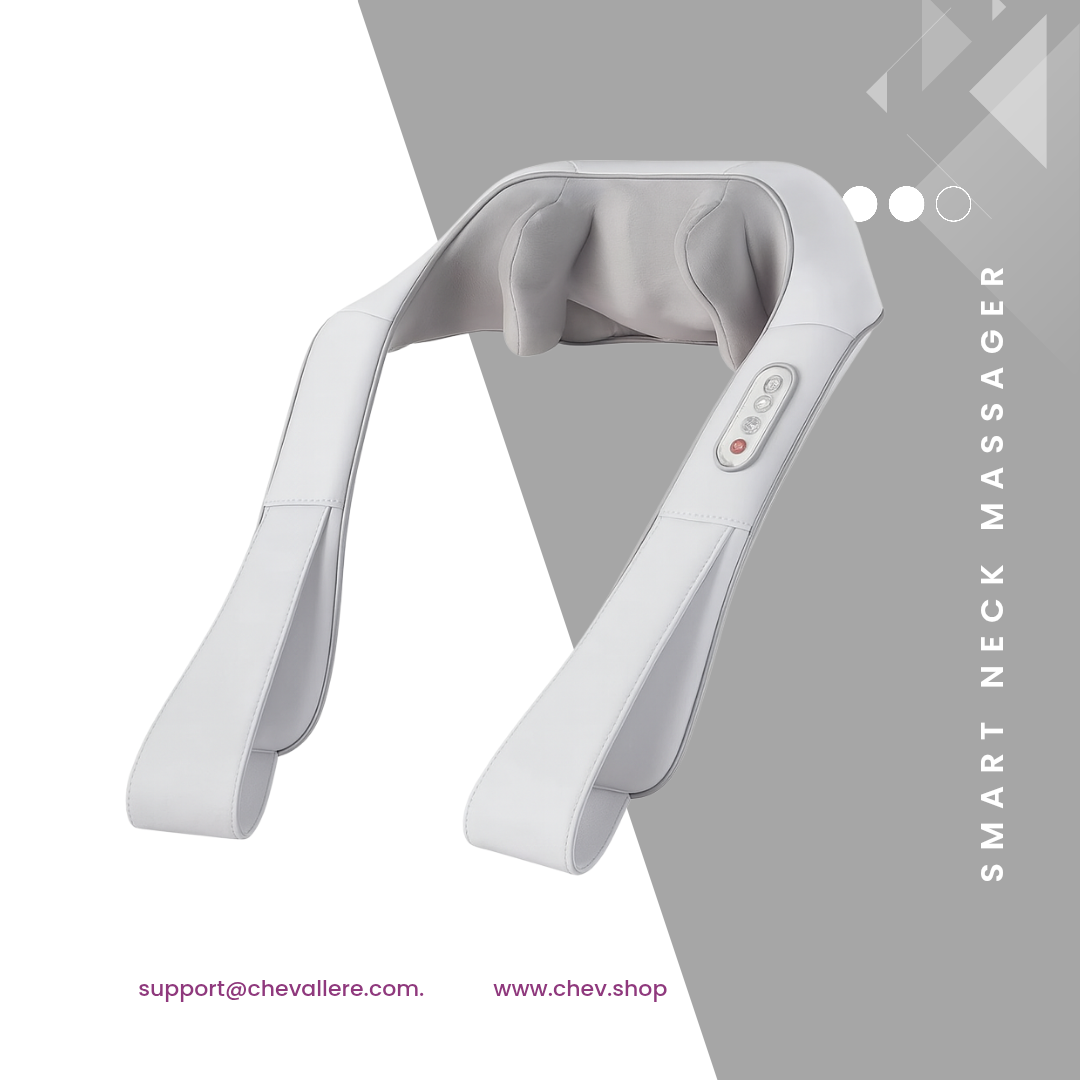 "CHEV Neck & Shoulder Massager - Deep Kneading with Heat Therapy"