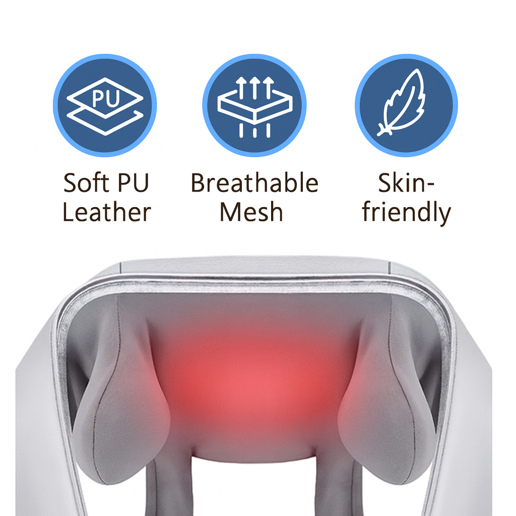 "CHEV Neck & Shoulder Massager - Deep Kneading with Heat Therapy"