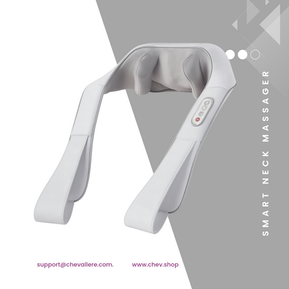 "CHEV Neck & Shoulder Massager - Deep Kneading with Heat Therapy"